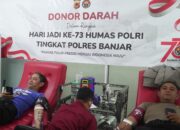 Hari Jadi Ke-73 Humas Polri, Polres Banjar Gelar Kegiatan Donor Darah