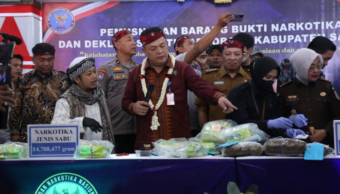 14,7 Kg Sabu dan 8,3 Kg Ganja Dimusnahkan BNN dan Pemkab Sampang