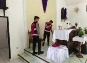 Samapta Polres Banjar Sterilisasi Gereja Jelang Ibadah Hari Wafat Yesus Kristus