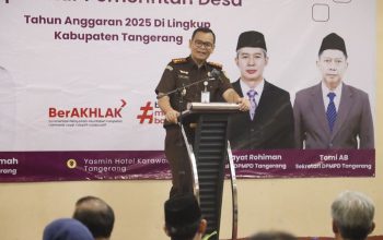 Dihadapan Kades, Kajari Kab Tangerang Sosialisasi Pencegahan Korupsi
