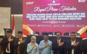 Sah, KPU Kabupaten Serang Resmi Tetapkan Ratu Zakiyah – Najib Hamas Jadi Bupati dan Wakil Bupati Serang