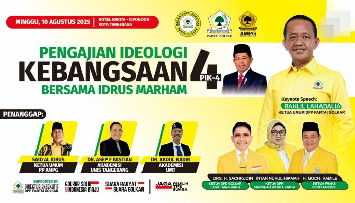 Dikomandoi Intan, DPD Golkar Kab Tangerang Ramaikan Pengajian Ideologi Kebangsaan