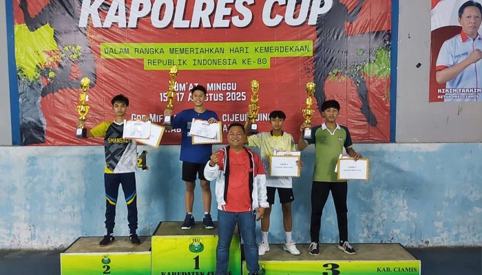 Final “Kapolres Cup” Ciamis Meriah, Lahirkan Bibit Unggul Bulu Tangkis Muda