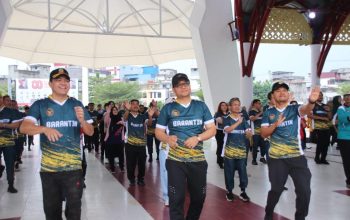 Wali Kota Tanjungbalai Jalan Sehat Bersama Kepala Karantina