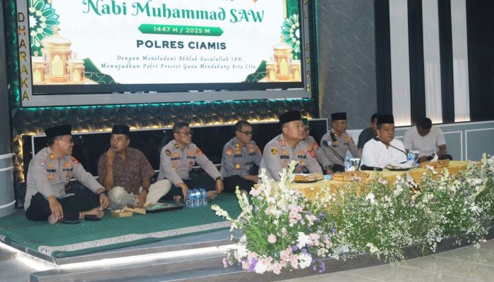 Polres Ciamis Peringati Maulid Nabi Muhammad SAW 1446 H Santuni Anak Yatim