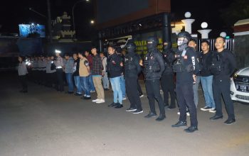 Berikan Rasa Aman Polres Ciamis Patroli KRYD Skala Besar di Akhir Pekan