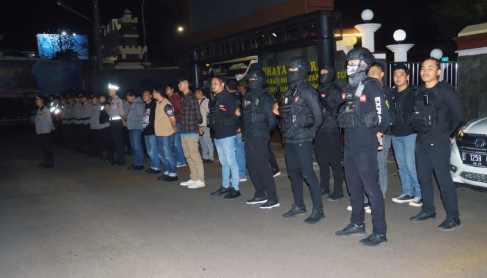 Berikan Rasa Aman Polres Ciamis Patroli KRYD Skala Besar di Akhir Pekan