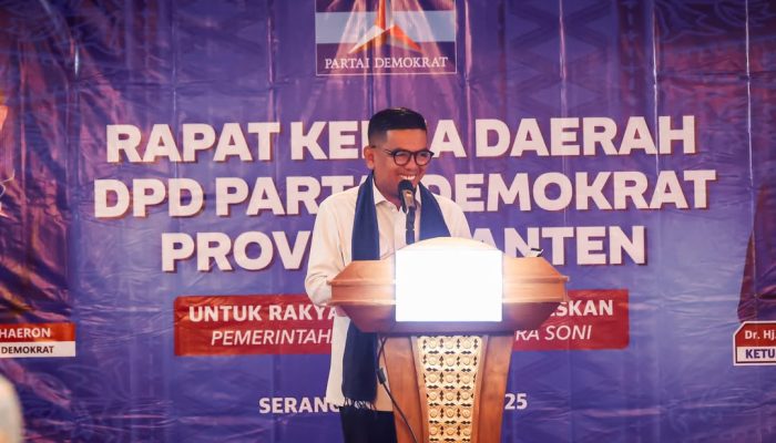 Gubernur Andra Soni Hadiri Pembukaan Rakerda Partai Demokrat Provinsi Banten