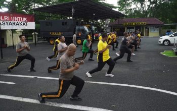 Polres Banjar Gelar Program IMT, Jaga Kesehatan dan Kebugaran Personel