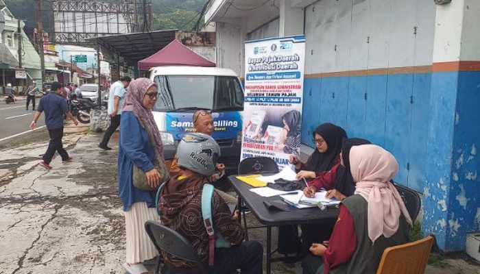 Petugas Gabungan Gelar Razia Kendaraan Tidak Taat Pajak di Kota Banjar