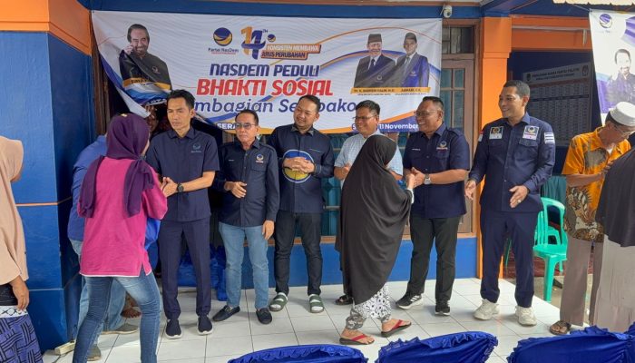 Rayakan HUT ke-14, DPD Partai NasDem Kabupaten Serang Gelar Bakti Sosial hingga Pembagian Sembako untuk Masyarakat