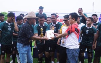 Polres Pangandaran Selebrasi Angkat Trofi Kapolres Banjar Cup 2025