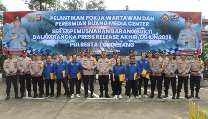 Perkuat Sinergi Polri dan Insan Pers, Kapolresta Tangerang Lantik Pokja Wartawan.