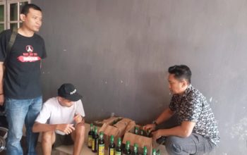 Satgas Gakkum Polres Banjar Amankan Puluhan Botol Miras Jelang Tahun Baru