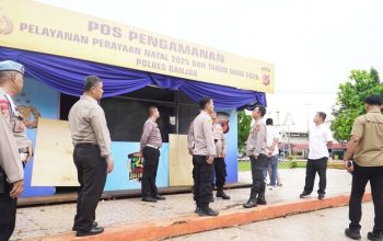 Kapolres Banjar Tinjau Kesiapan Pos PAM Jelang Natal 2025 dan Tahun Baru 2026