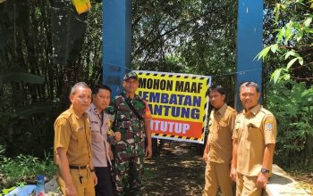 Rawan Kecelakaan, Polisi dan TNI Tutup Jembatan Gantung Binangun