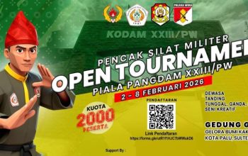 Open Pencak Silat Militer Rebutkan Piala Pangdam Pangdam XXIII/PW Akan Digelar Pada 2 – 8 Februari 2026
