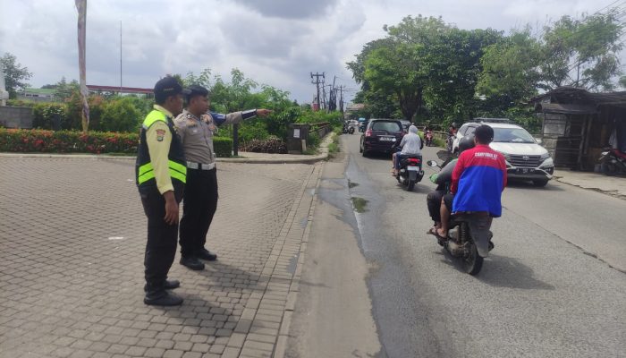 Cegah Laka, Satlantas Polresta Tangerang Perkuat Pengawasan Jalan Pasar Kemis