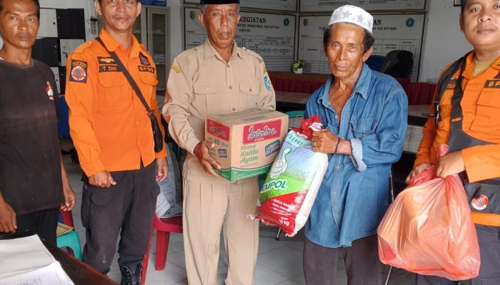 Keluarga Nelayan Batu Bata Tewas di Laut Dapat Bantuan Tali Kasih Dari BPBD Batu Bara