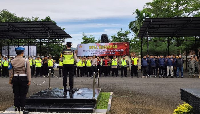 Polres Banjar Gelar Apel Kesiapan Pengamanan Malam Takbir Idul Fitri 1447 H