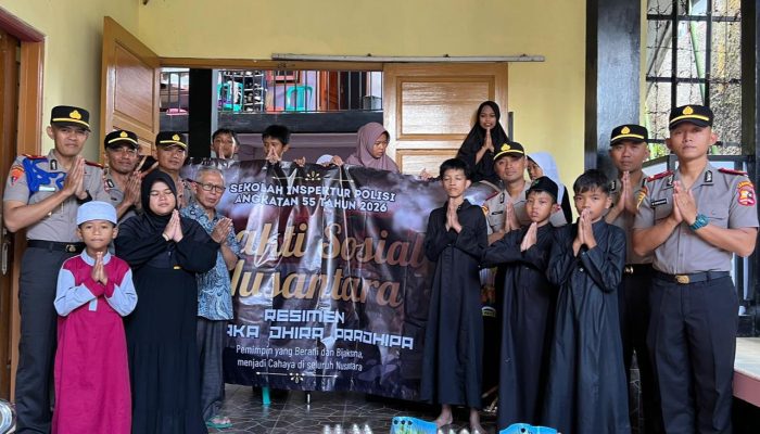 Siswa SIP Angkatan 55 Polresta Tangerang Gelar Baksos di Sukabumi