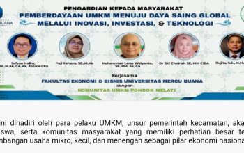 Dorong Daya Saing Global melalui Inovasi, Investasi, dan Teknologi, Dosen FEB UMB bersama Komunitas UMKM Pondok Melati menggelar Pengabdian kepada Masyarakat