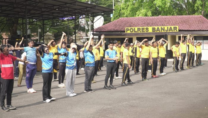 Kapolres Banjar Gandeng Forkopimda, Olahraga Bersama Gaungkan Budaya Kerja Sehat dan Selamat