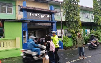 Sejak Pagi Hari, Satlantas Polres Banjar Tebar Personel di Titik Padat Kota