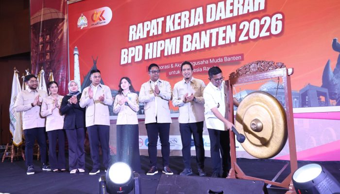 Buka Rakerda HIPMI Banten, Gubernur Andra Soni Minta Pengusaha Aktif Bangun Ekonomi Daerah