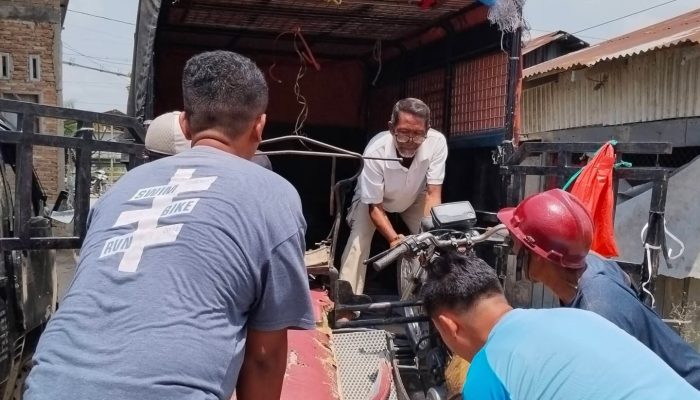 Betor Ditabrak Kereta Api di Desa Lalang, Batu Bara, Pengemudi Berhasil Selamat