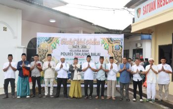 Polres Tanjungbalai Gelar Salat Idul adha Bersama Keluarga Besar