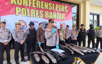 Polres Banjar Berantas Knalpot Brong, 217 Barang Bukti Diamankan Dalam Dua Bulan Operasi
