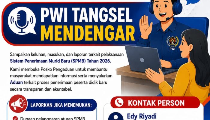 PWI Kota Tangsel Buka Posko Pengaduan SPMB 2026, Siap Kawal Transparansi dan Cegah Dugaan Kecurangan