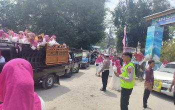 26 Personel Satlantas Polres Sergai Diterjunkan Amankan Arus Lalu Lintas Tabligh Akbar di Pantai Cermin