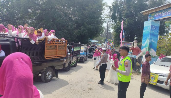 26 Personel Satlantas Polres Sergai Diterjunkan Amankan Arus Lalu Lintas Tabligh Akbar di Pantai Cermin