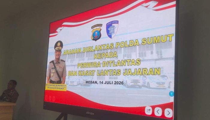 Kasat Lantas Polres Tanjung Balai Hadiri Arahan Dirlantas Polda Sumut