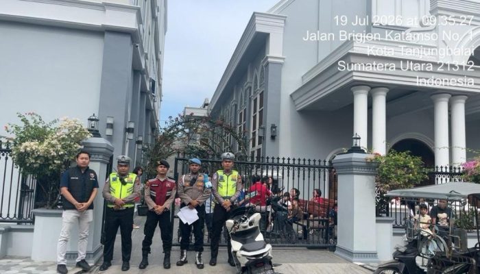 Polres Tanjung Balai Amankan Sejumlah Gereja