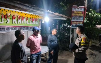 Polsek Tanjung Balai Selatan Patroli dan Sambang Pos Ronda Tekan Kejahatan Jalanan