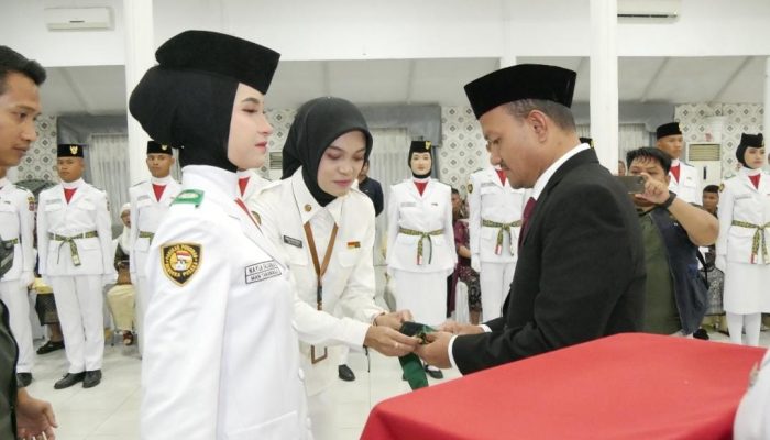 Wali Kota Mahyaruddin Salim Kukuhkan 45 Anggota Paskibraka 2026
