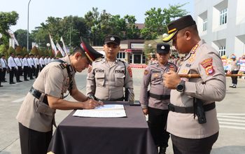 Jabatan Kabag SDM, Kapolsek Balaraja dan Tigaraksa Diserahterimakan