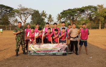 Jelang HUT ke-81 RI, Polsek Purwaharja Kawal Laga Sepak Bola Antar Kampung di Karangpanimbal