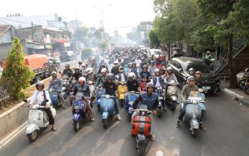 Naik Vespa Bersama SBB, Gubernur Andra Soni Ajak Komunitas Rawat Persatuan dan Promosikan Wisata Banten