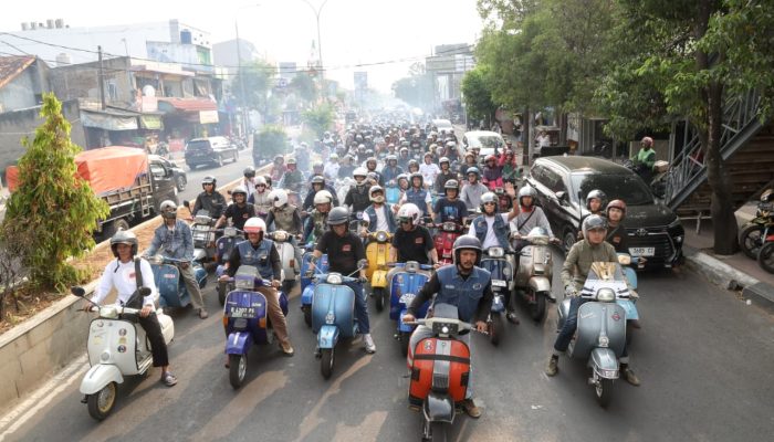 Naik Vespa Bersama SBB, Gubernur Andra Soni Ajak Komunitas Rawat Persatuan dan Promosikan Wisata Banten