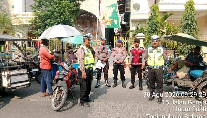 Polres Tanjungbalai Lakukan Pengamanan Ketat Gereja