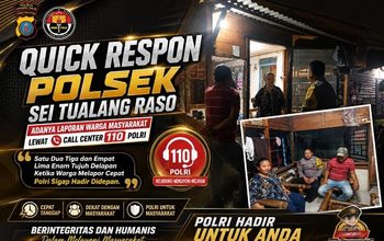 Polsek Sei Tualang Raso Amankan Lokasi Masuknya Orang Tak Dikenal