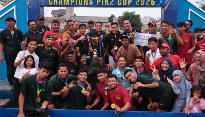Tutup Liga Bola Open Turnamen PIK 2, Bupati Tangerang Dorong Olahraga Jadi Penggerak Ekonomi Desa
