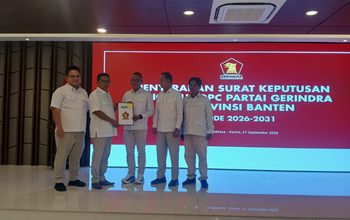 Ahmad Muhibbin Resmi Nahkodai Gerindra Kabupaten Serang, Kader Diminta Kawal Persoalan Rakyat