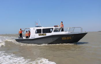 Patroli Laut, Kapolresta Tangerang Sisir Perairan Pulau Cangkir hingga Batas Serang