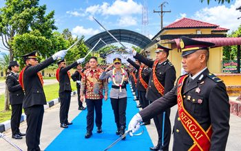 Pedang Pora Sambut Kedatangan AKBP Sah Udur TM Sitinjak sebagai Kapolres Sergai
