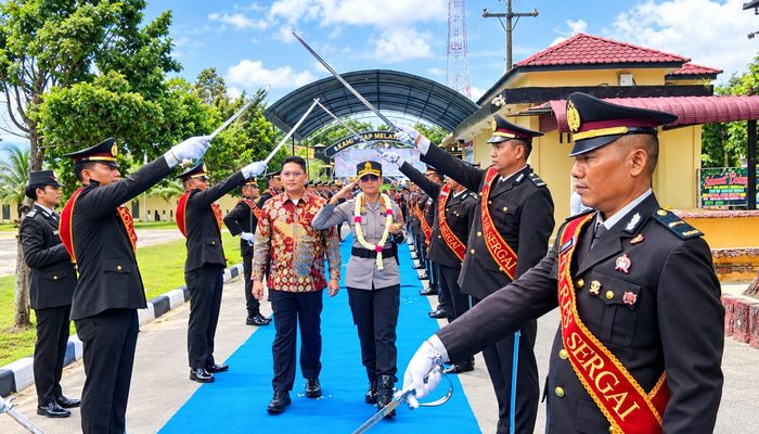 Pedang Pora Sambut Kedatangan AKBP Sah Udur TM Sitinjak sebagai Kapolres Sergai
